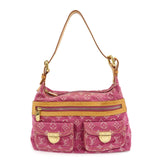 Louis Vuitton Monogram Denim Baggy PM Shoulder Bag Fuchsia M95212