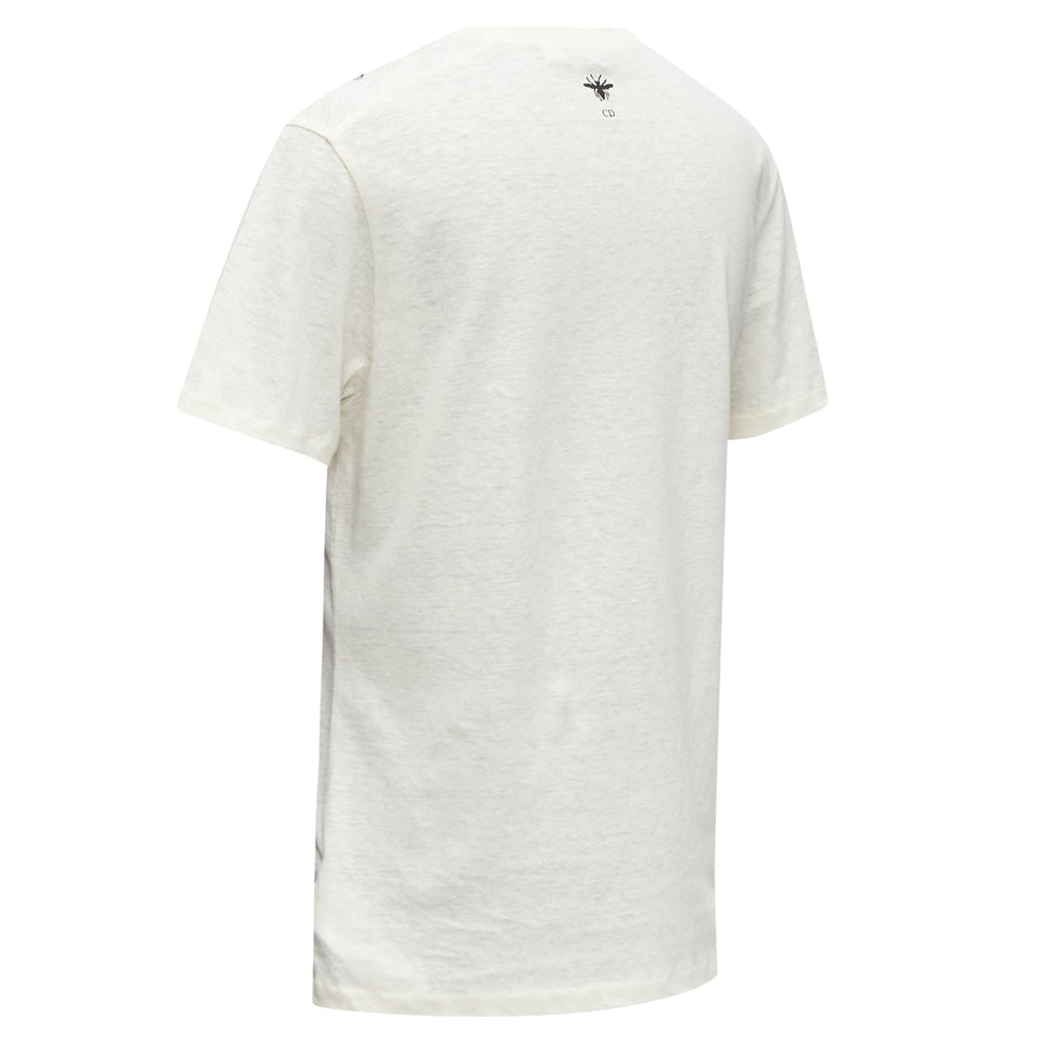 Christian Dior Cotton Linen Brutal Journey Of The Heart Crew Tshirt