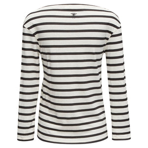 Dior No Great Women Artists Striped Cotton Linen Tshirt