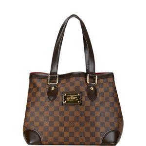 Louis Vuitton Damier Hamsteed PM Handbag N51205 Brown PVC Leather  Louis Vuitton