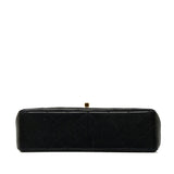 Chanel Classic Double Flap Medium Tall Black Lambskin Gold