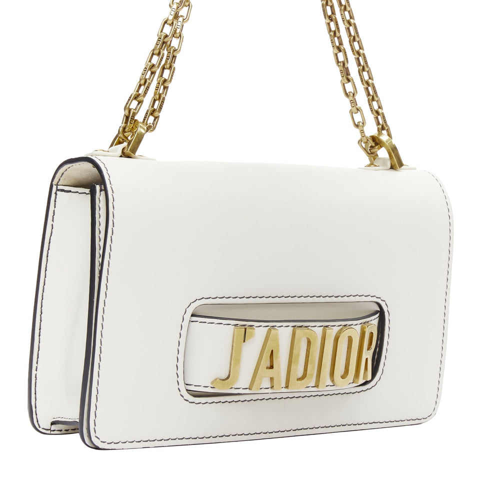 Dior J'Adior Medium leather letter chain flap crossbody bag