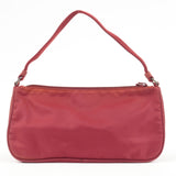 Prada Logo Nylon Hand Bag Shoulder Bag Pouch Purse Red