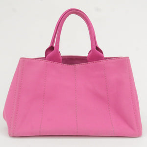 Prada Canapa Canvas Tote Bag Hand Bag Pink BN1877