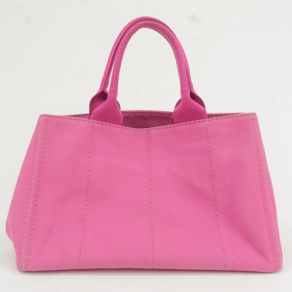 Prada Canapa Canvas Tote Bag Hand Bag Pink BN1877