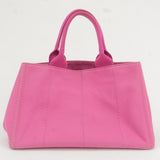 Prada Canapa Canvas Tote Bag Hand Bag Pink BN1877