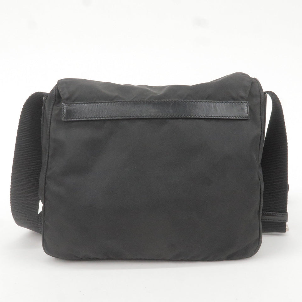 Prada Nylon Leather Shoulder Bag NERO Black BT8994