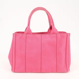 Prada Logo Canapa Mini Canvas 2Way Tote Bag Pink 1BG439