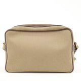 Prada Logo Jacquard Leather Shoulder Bag Beige Brown 1BH089