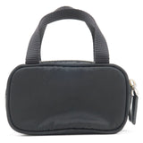 Prada Logo Nylon Leather Pouch Mini Bag Black 1N1346