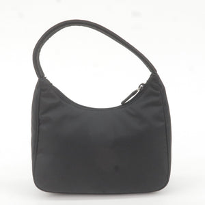 Prada Logo Nylon Hand Bag Pouch Purse NERO Black