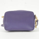 Prada Logo Leather Mini Shoulder Bag 2Way Bag Pouch Purple