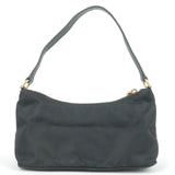 Prada Nylon Leather Hand Bag Pouch NERO Black 1N1413