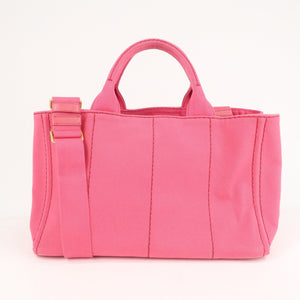Prada Canapa Canvas 2Way Bag Hand Bag Shoulder Bag Pink 1BG642
