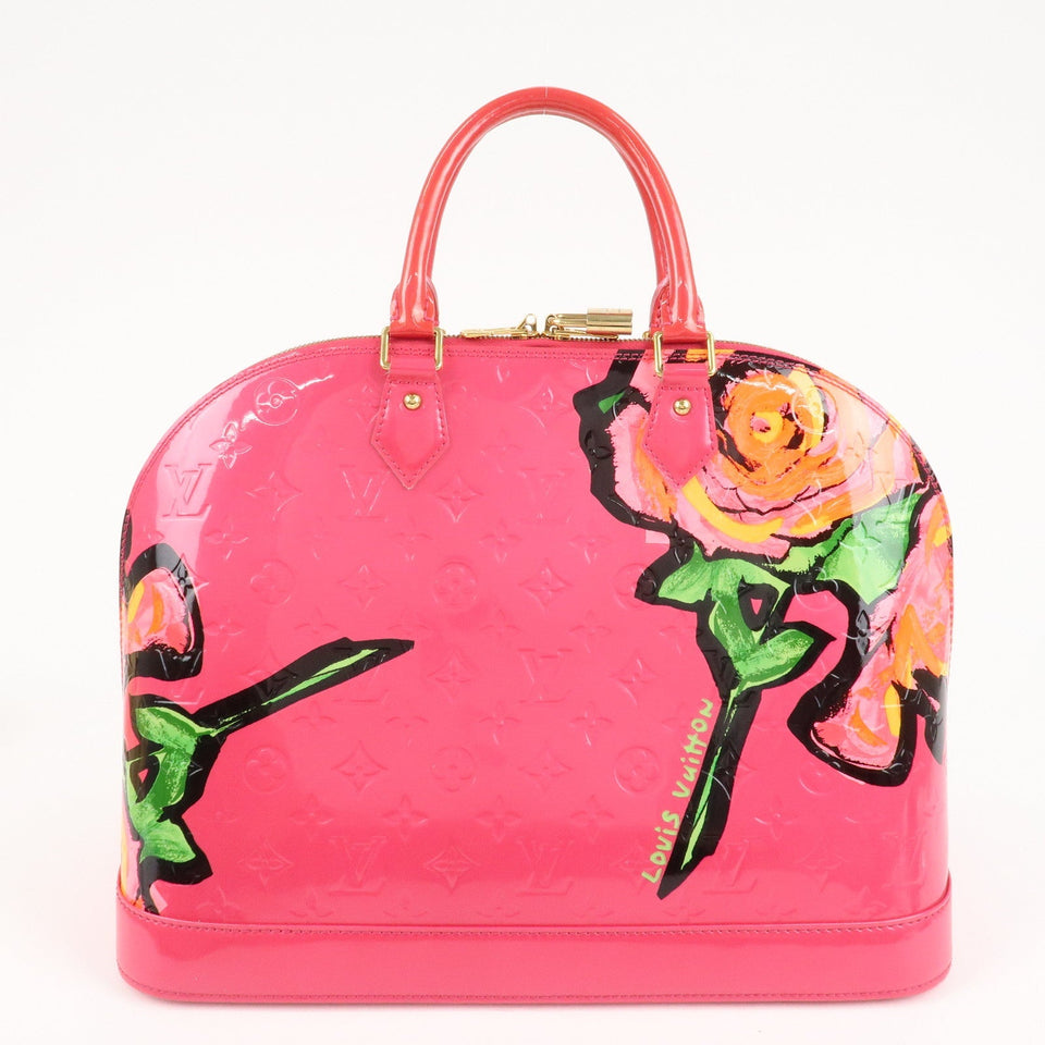 Louis Vuitton Monogram Vernis Alma MM Hand Bag Rose M93686