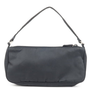 Prada Logo Nylon Hand Bag Pouch Purse Mini Bag NERO Black