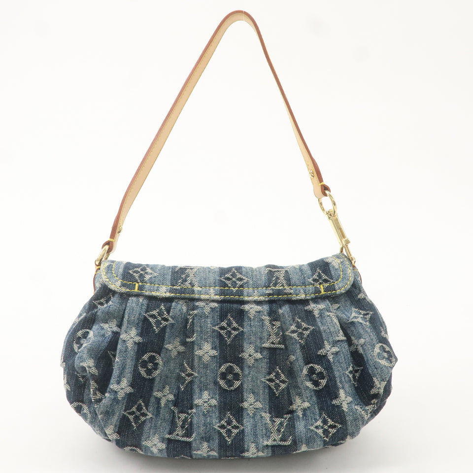 Louis Vuitton Monogram Denim Mini Pleaty Raye Shoulder Bag M95333
