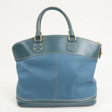 Louis Vuitton Suhari Lock it MM Hand Bag Blue M95432