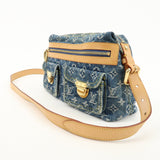 Louis Vuitton Monogram Denim Baggy PM Shoulder Bag Blue M95049