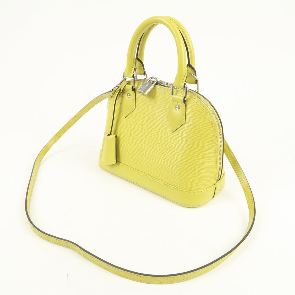 Louis Vuitton Epi Alma BB 2way Bag Hand Bag Pistache M40981