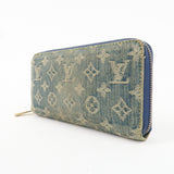 Louis Vuitton Monogram Denim Zippy Long Wallet Blue M95431