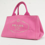Prada Canapa Canvas Tote Bag Hand Bag Pink BN1877