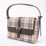 BURBERRY Canvas Leather Nova Check Shoulder Bag Hand Bag