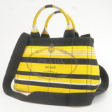Prada Canapa Mini Canvas 2Way Bag Shoulder Bag Yellow Black B2439B