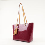 Louis Vuitton Monogram Vernis Long Beach PM Tote Bag Purple M90480