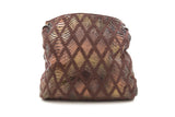 Chanel Purple Snakeskin Shimmer Hobo Handbag