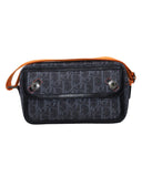 Dior Diorissimo Flight Shoulder Bag in Blue Canvas/Leather
