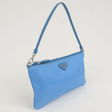 Prada Logo Nylon Leather Hand Bag Shoulder Bag Light Blue 1NI545