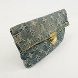 Louis Vuitton Monogram Denim Pochette Plat Pouch M95007