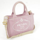 Prada Canapa Mini Canvas 2Way Bag Shoulder Bag Lavender 1BG439