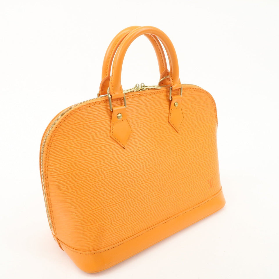 Louis Vuitton Epi Alma Hand Bag Mandarin Orange M5124H