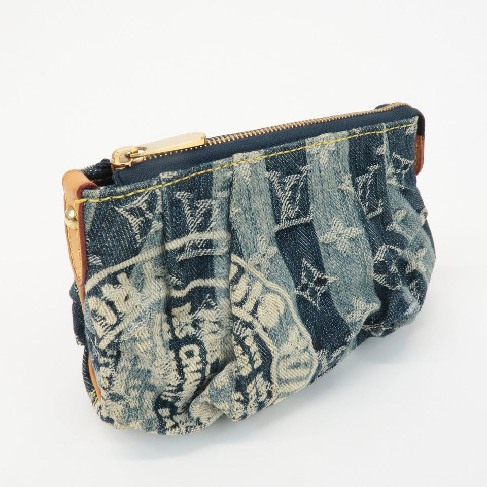 Louis Vuitton Monogram Denim Trousse Raye Pouch Blue M95335