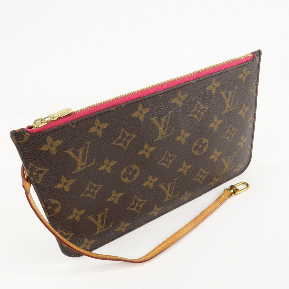 Louis Vuitton Monogram Pouch for Neverfull MM Tote Bag Fuchsia