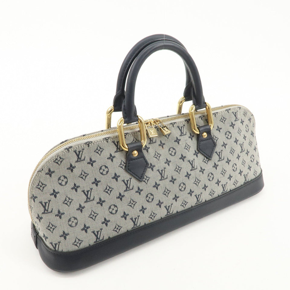 Louis Vuitton Monogram Mini Alma Long Hand Bag Blue M92205