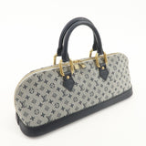 Louis Vuitton Monogram Mini Alma Long Hand Bag Blue M92205