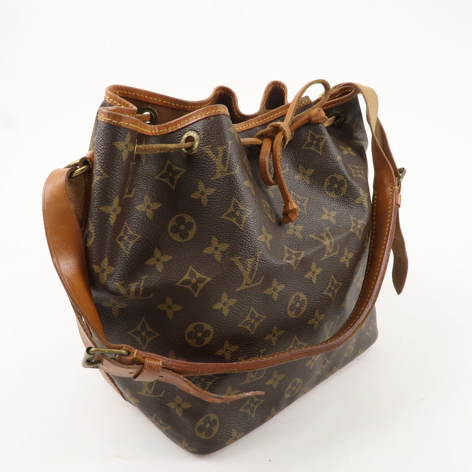 Louis Vuitton Monogram Petit Noe Shoulder Bag Brown M42226