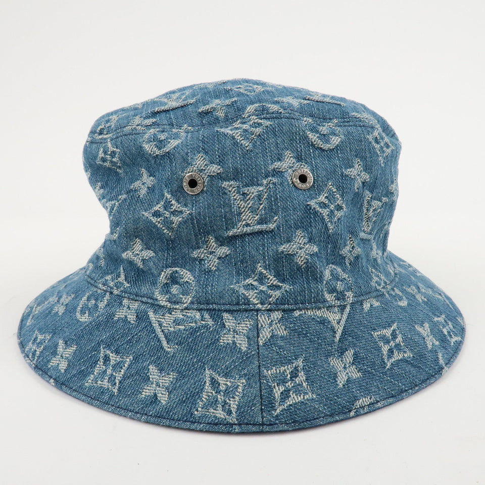 Louis Vuitton Monogram Denim Bucket Hat Essential 58 M78772