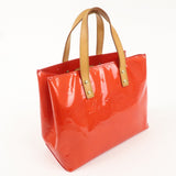 Louis Vuitton Monogram Vernis Lead PM Hand Bag Rouge M91088