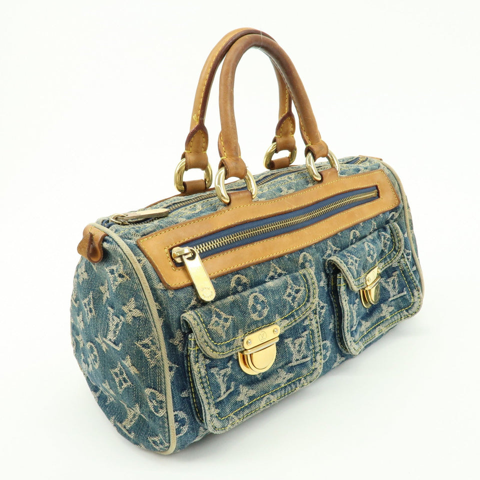 Louis Vuitton Monogram Denim Neo Speedy Boston Bag Blue M95019