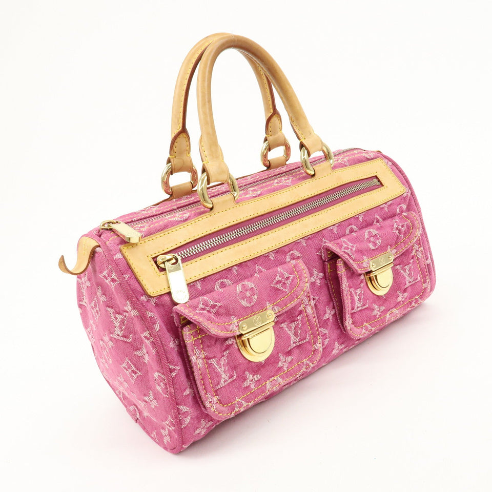 Louis Vuitton Monogram Denim Neo Speedy Boston Bag Pink M95214