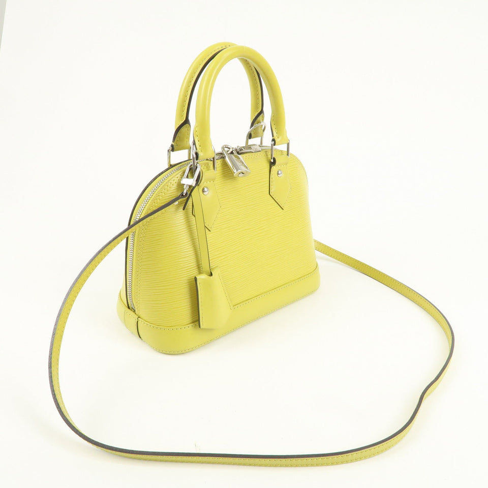 Louis Vuitton Epi Alma BB 2way Bag Hand Bag Pistache M40981