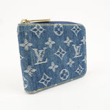 Louis Vuitton Monogram Denim Mini Zippy Wallet M95342 Blue