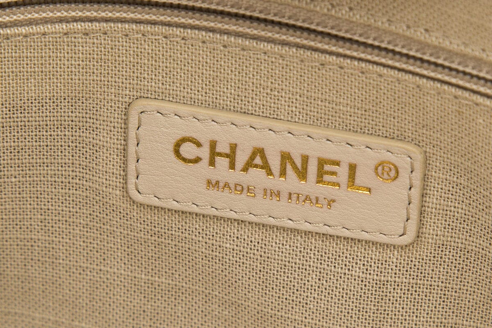 Chanel Gold Handbag Large Deauville Tote NWT
