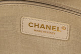 Chanel Gold Handbag Large Deauville Tote NWT