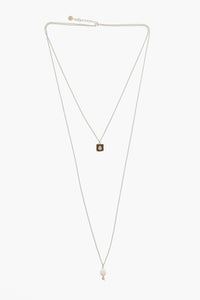 Dior Golden Effect Brass Jardin D'hiver Long Necklace With Pendan