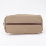 Prada Logo Jacquard Leather Tote Bag Beige Brown 1BG158